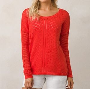 Prana Coral Scoop Neck Cotton Sweater